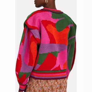 Farm Rio Abstract Colorblock Scarf 